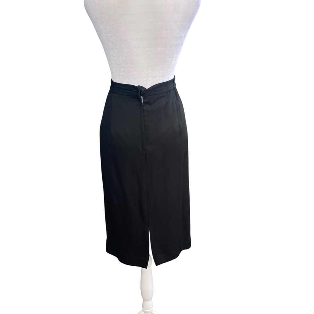 Karen Miller Vintage Black Midi Pencil 3 Pc Skirt Set Beaded Embroidered Goth 12 - Picture 5 of 16